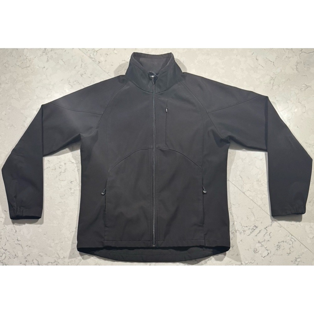 Black Diamond Fleece Lined Softshell Jacket Mens Large Black Full Zip Outdoor